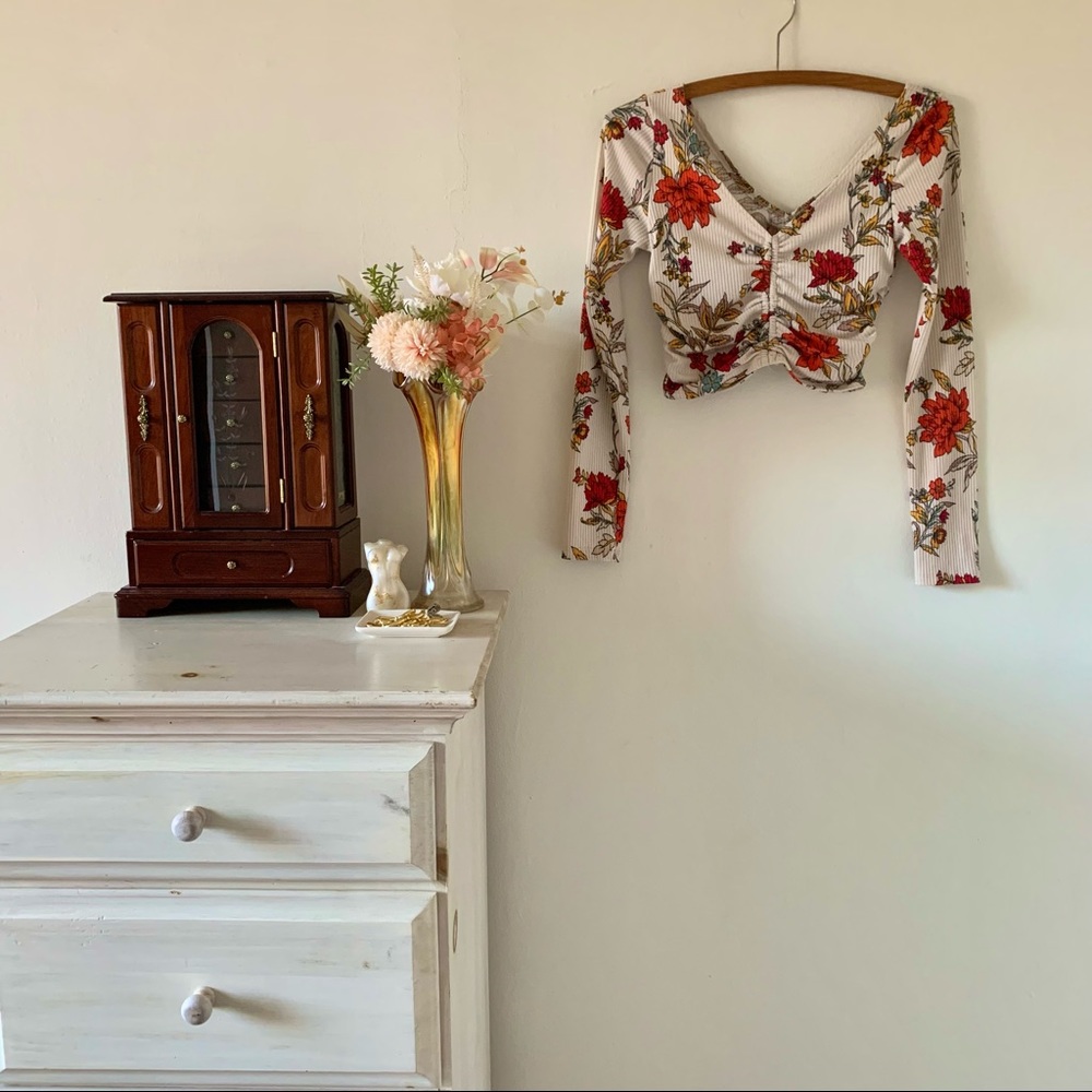 floral crop top